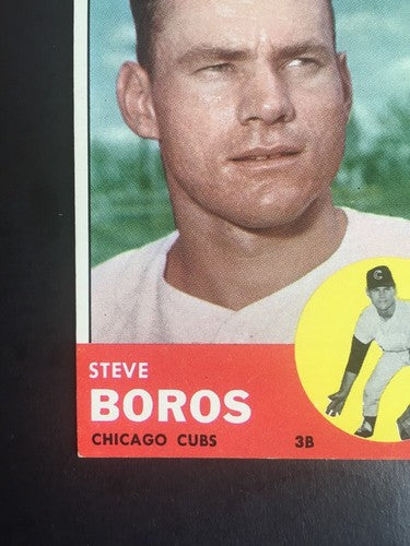 Steve Boros 1963 Topps High #532 Mint Dead Centered Nice Crisp Sharp Card Cubs