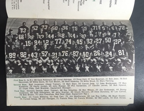 Green Bay Packers 1969 Media Guide Press Book Yearbook Ray Nitschke Bart Starr