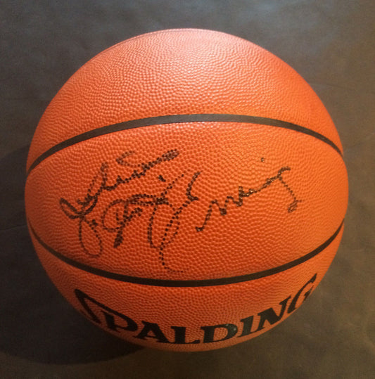Julius Erving Nets 76ers signed NBA Pro game basketball INS Dr J auto CBM COA