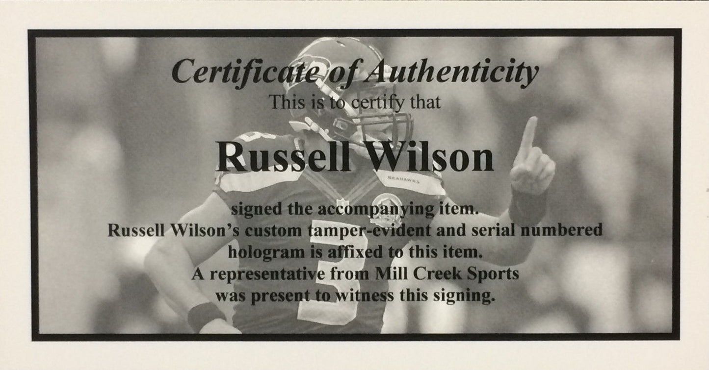 Russell Wilson signed 16x20 photo framed Seahawks coin mint autograph holo COA