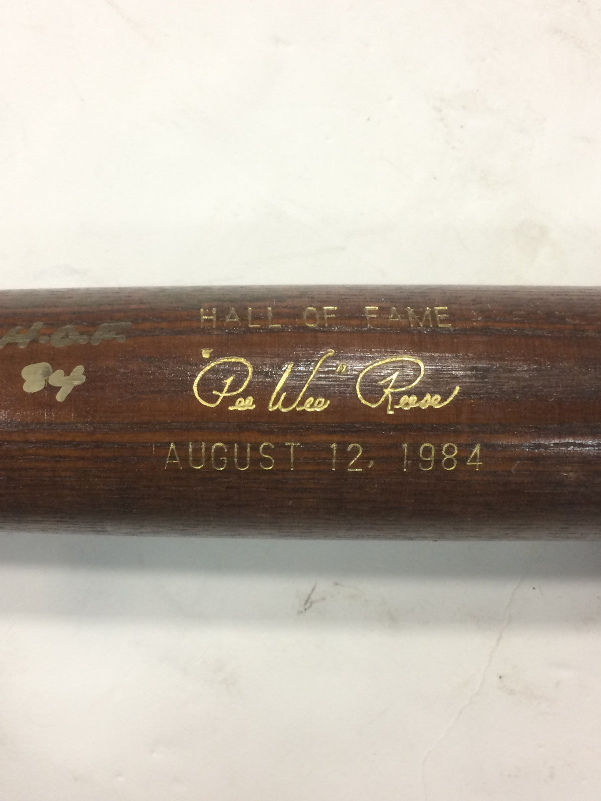 Pee Wee Reese Dodgers signed LS 100th Logo baseball bat HOF 84 Autograph JSA LOA
