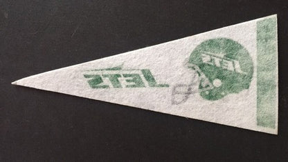 NEW YORK JETS MINI FOOTBALL PENNANT Vintage 1980’s Banner Flag 4x9 Sack Exchange