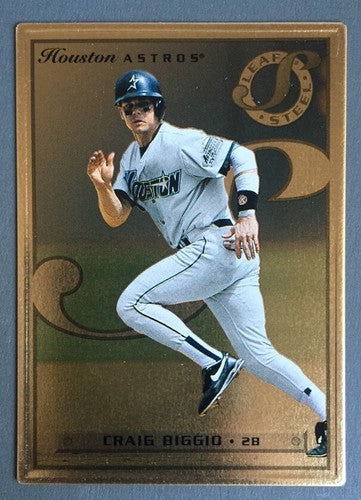 CRAIG BIGGIO 1996 LEAF STEEL Gold Card # 72 MINT Hof Houston Astros