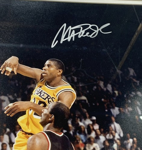 Magic Johnson Lakers signed 16x20 photo framed mint autograph HOF fanatics coa