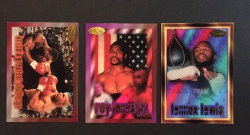 MIKE TYSON Roy Jones Jr Lennox Lewis 1996 ringside PROMO BOXING 3 CARD Set MINT