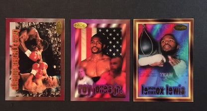 MIKE TYSON Roy Jones Jr Lennox Lewis 1996 ringside PROMO BOXING 3 CARD Set MINT