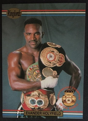 Evander Holyfield Ringlords Boxing Card #1 lot of 10 cards MINT the real deal