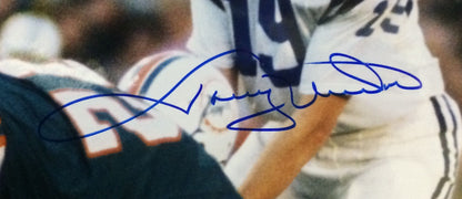 Johnny Unitas Colts signed 16x20 photo framed mint auto HOF TRIUMPH holo COA