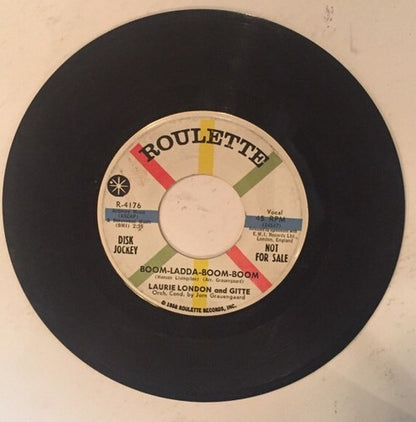 Roulette 45 Laurie London Four Jacks Pretty Eyed Baby Disc Jockey Not For Sale