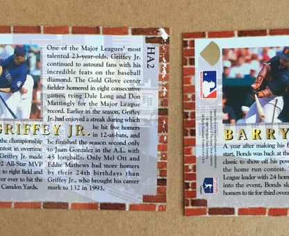 1994 Ud HOME RUN ALL STARS 8 CARD HOLOGRAM SET Coa Griffey Jr Bonds Piazza