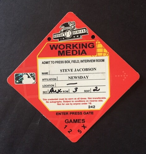 1998 Yankees Division Series Press Pass Ticket Mint Derek Jeter Rare 125-50 Team