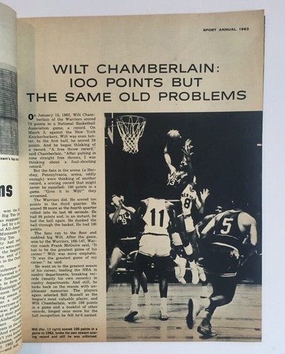 1963 SPORT ANNUAL Magazine Mickey MANTLE WILT CHAMBERLAIN LISTON
