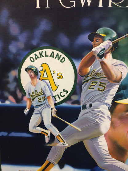 Terrence Fogarty Signed Mark McGwire Canvas Original painting framed COA 1/1