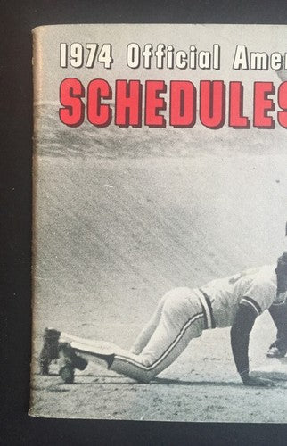 1974 Official BaseBall A.l & National League Schedule Records The Sporting News