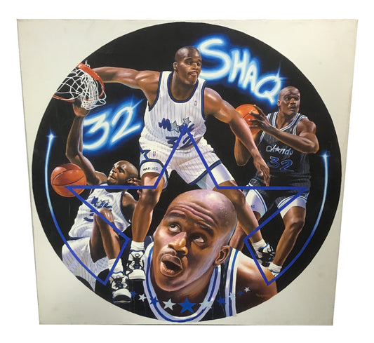 Shaquille O'Neal Shaq Signed Terrence Fogarty Oil canvas painting auto 1/1