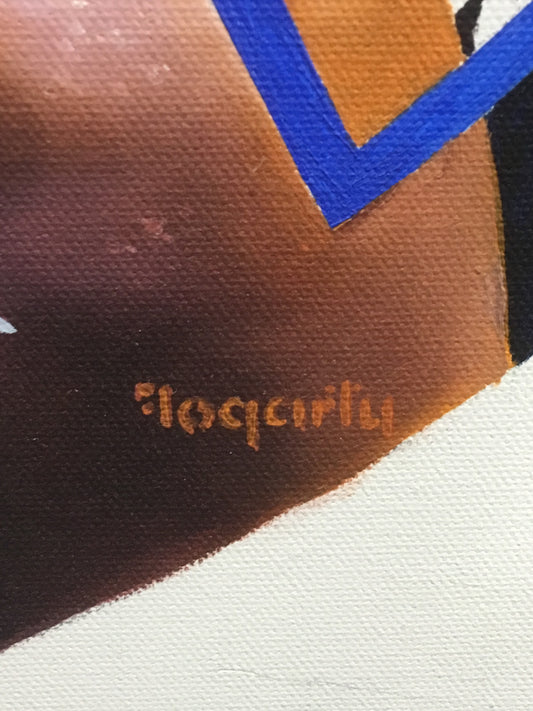 Shaquille O'Neal Shaq Signed Terrence Fogarty Oil canvas painting auto 1/1