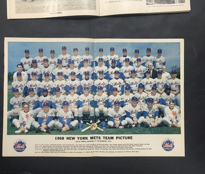 1968 New York Mets Yearbook Nolan Ryan Rookie Nice Team Page Loose Nm