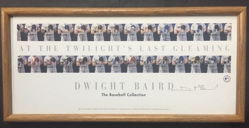 Dwight Baird Signed Litho Poster At Twilight's Last Gleaming Baseball Framed