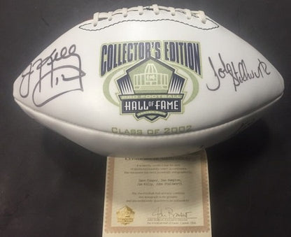 2002 Hof Signed Football Jim Kelly John Stallworth Casper Canton Hall Fame Coa