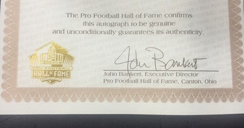 2002 Hof Signed Football Jim Kelly John Stallworth Casper Canton Hall Fame Coa