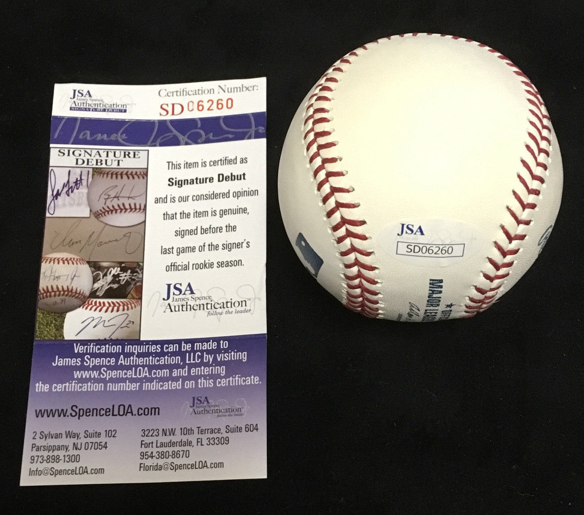 Clint Frazier Yankees signed MLB baseball ins 1st rd pick rookie auto JSA COA