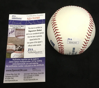 Clint Frazier Yankees signed MLB baseball ins 1st rd pick rookie auto JSA COA