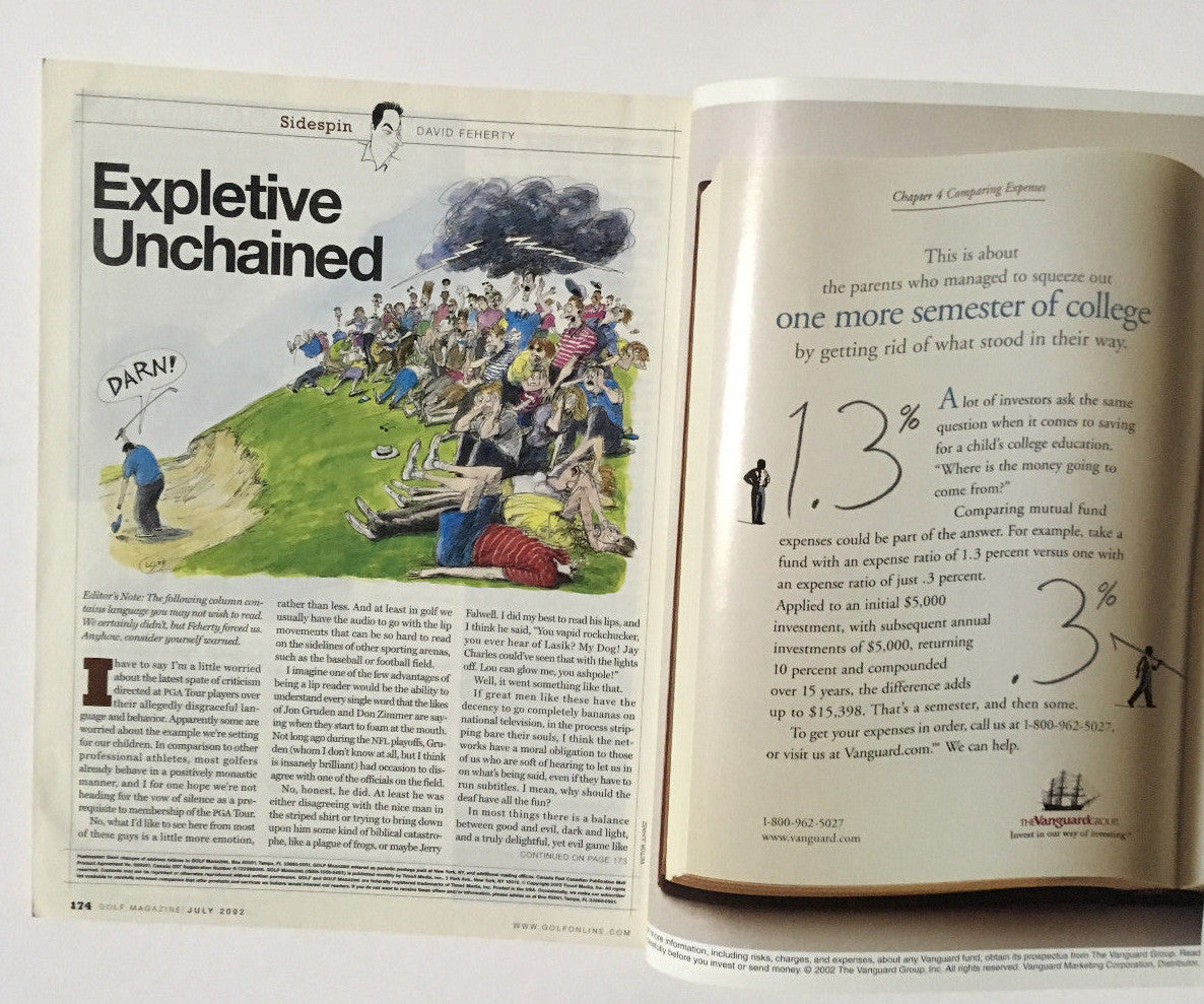 Sergio Garcia  signed July 2002 Golf Magazine to Charlie autograph CBM COA