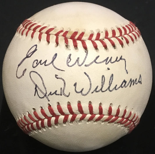 Earl Weaver Dick Williams 1973 ALCS managers signed nl baseball 2 auto HOF COA