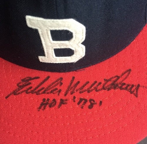 Eddie Mathews Rookie Signed Milwaukee Braves Hat Cap Hof 78 Mint 10 Auto Psa COA