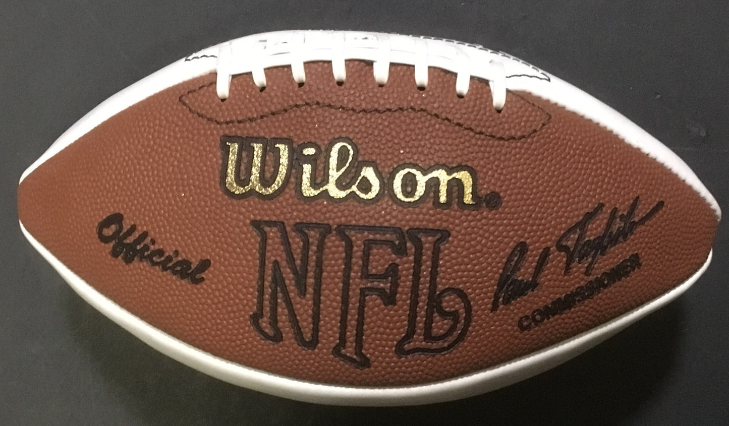 Tom Watson signed Wilson Cadillac NFL Golf classic white panel football auto COA