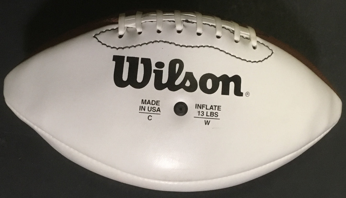 Tom Watson signed Wilson Cadillac NFL Golf classic white panel football auto COA