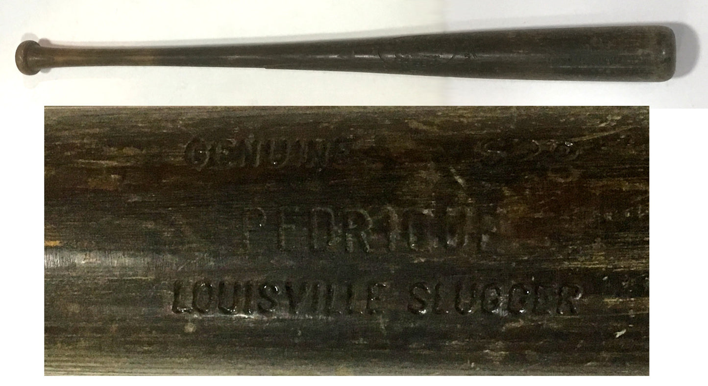 Al Pedrique Mets Pirates game used 34" LS S2 baseball bat CBM COA