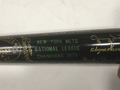 1973 NY Mets NL Champs team engraved auto Louisville bat Willie Mays Tom Seaver