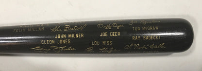 1973 NY Mets NL Champs team engraved auto Louisville bat Willie Mays Tom Seaver