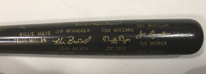 1973 NY Mets NL Champs team engraved auto Louisville bat Willie Mays Tom Seaver