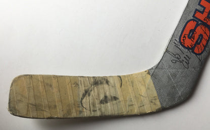 Rick DiPietro Islanders signed game used Sher-Wood hockey Goalie stick Auto COA