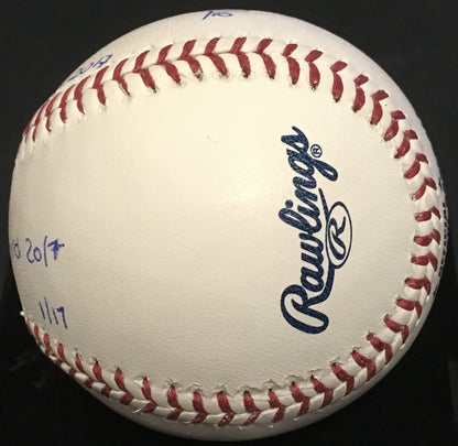 Didi Gregorius Gary Sanchez Yankees signed baseball Most HR auto Steiner 1/17 MT