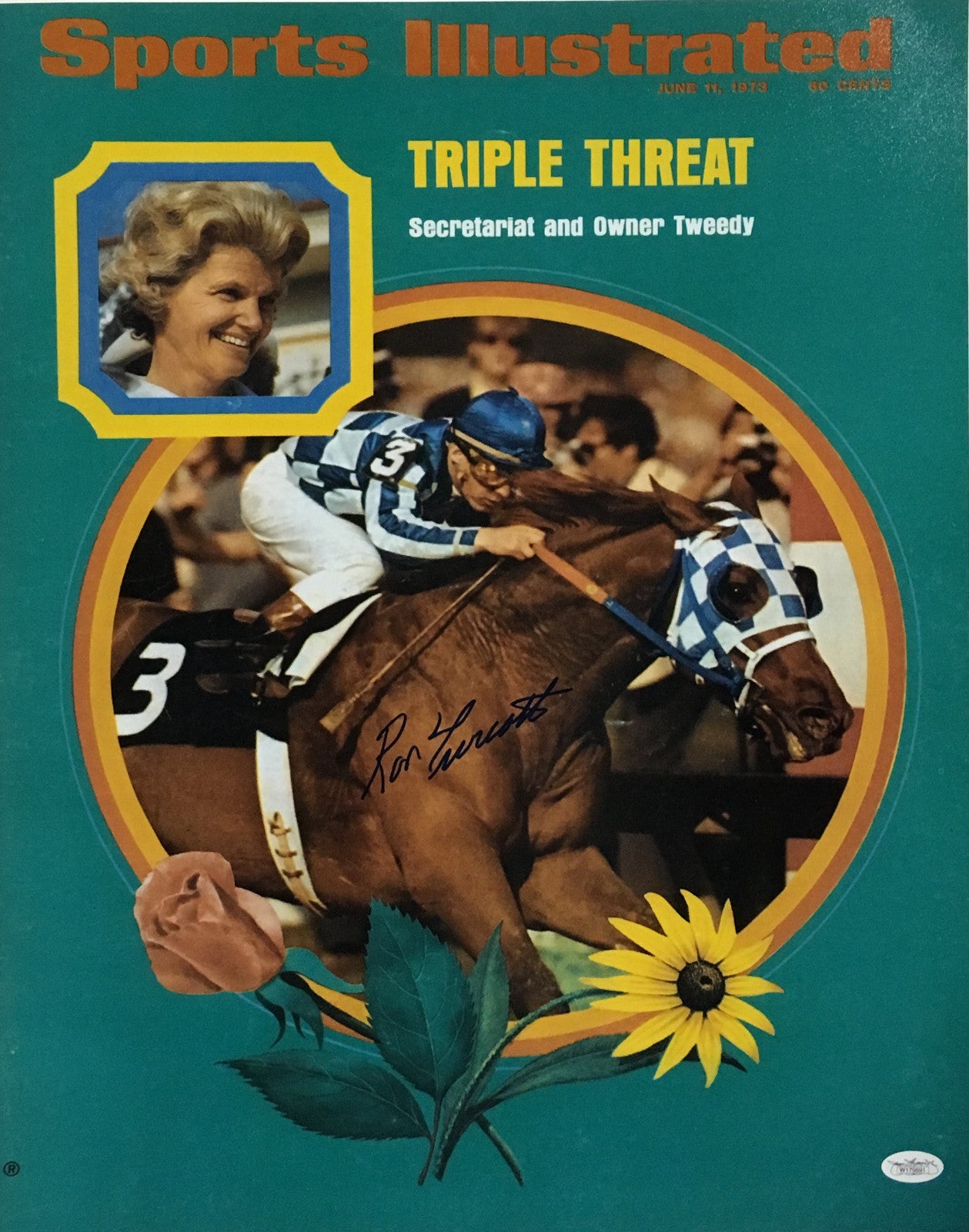 Ron Turcotte Secretariat Signed 16x20 photo autograph Triple Crown JSA COA