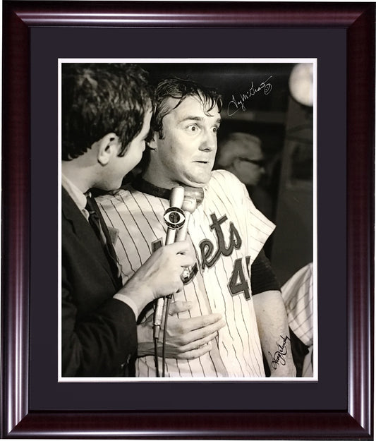 Tug McGraw 1969 Mets World Series Signed 16x20 Framed Original Kalinsky Photo