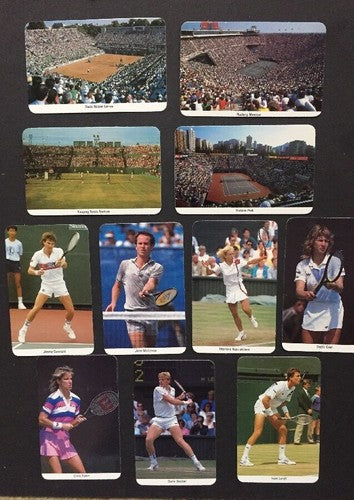 1986 FAX PAX Factory TENNIS SET Chris Evert John McEnroe Steffi Graf Rookie New