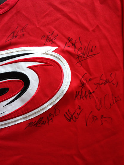 2005-06 Carolina Hurricanes Stanley Cup team signed game used jersey 24 auto COA