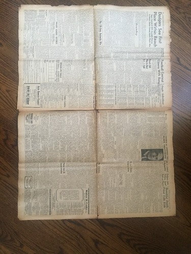 Babe Ruth Dies Death Brooklyn Eagle newspaper August 17 1948 ORIGINAL 8 Pages