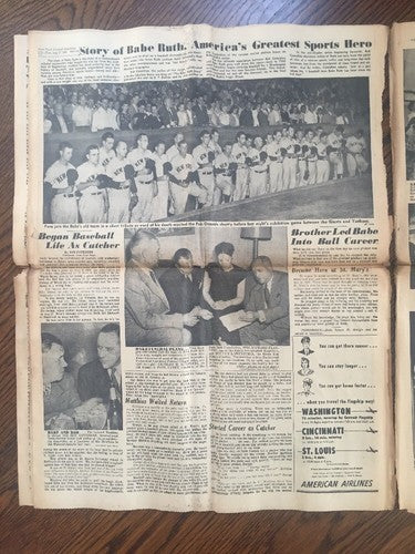 Babe Ruth Dies New York Journal American newspaper August 17 1948 Rare ORIGINAL