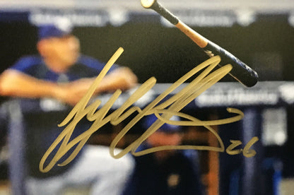 Tyler Austin signed 8x10 walk off HR photo framed yankees coin auto Steiner COA