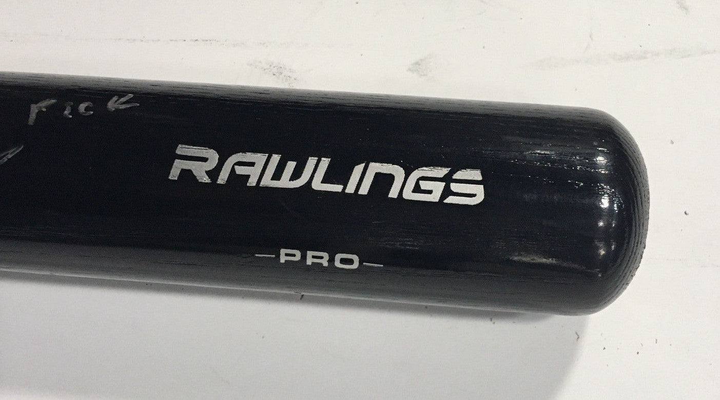 Clint Frazier signed Rawlings Pro baseball bat ins 2013 1st rd pick auto JSA COA