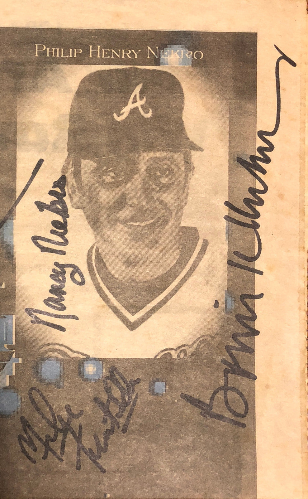 1997 Baseball HoF signed Newspaper Sparky Anderson bowie kuhn 16 auto CBM COA