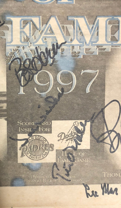 1997 Baseball HoF signed Newspaper Sparky Anderson bowie kuhn 16 auto CBM COA
