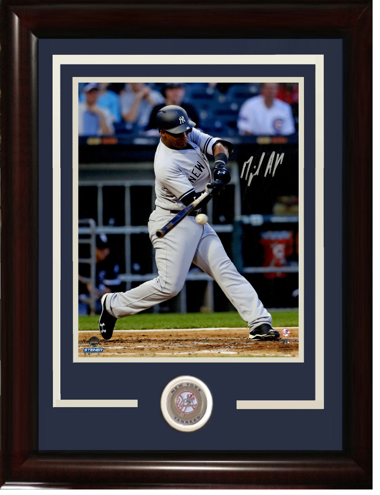Miguel Andujar signed 8x10 photo framed coin yankees rookie auto Steiner COA
