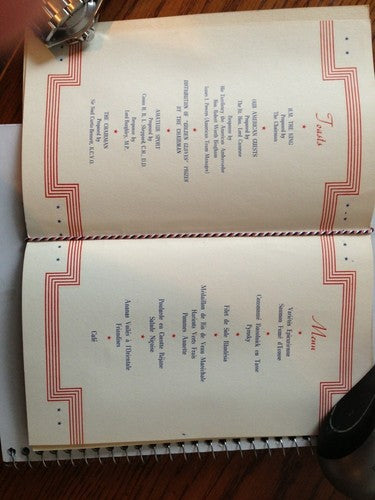 First Visit American Boxing Team Program To London Dorchestor Hotel 1936 MINT