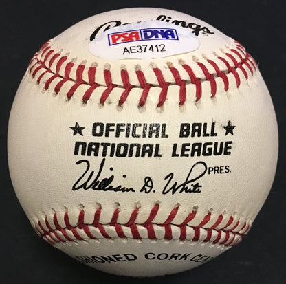 Joe Theismann Redskins QB signed Official NL Baseball autograph PSA COA RARE